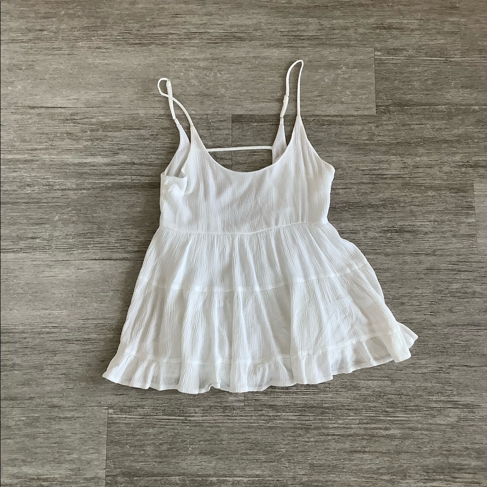 White Open Back Swimsuit Coverup